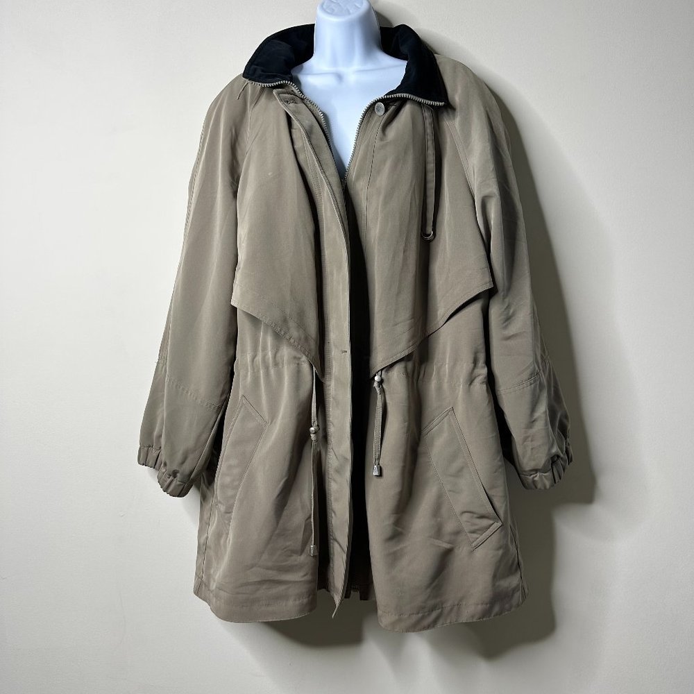 Fleet Street Beige Cinched Jacket Women's 1X - Picture 1 of 7